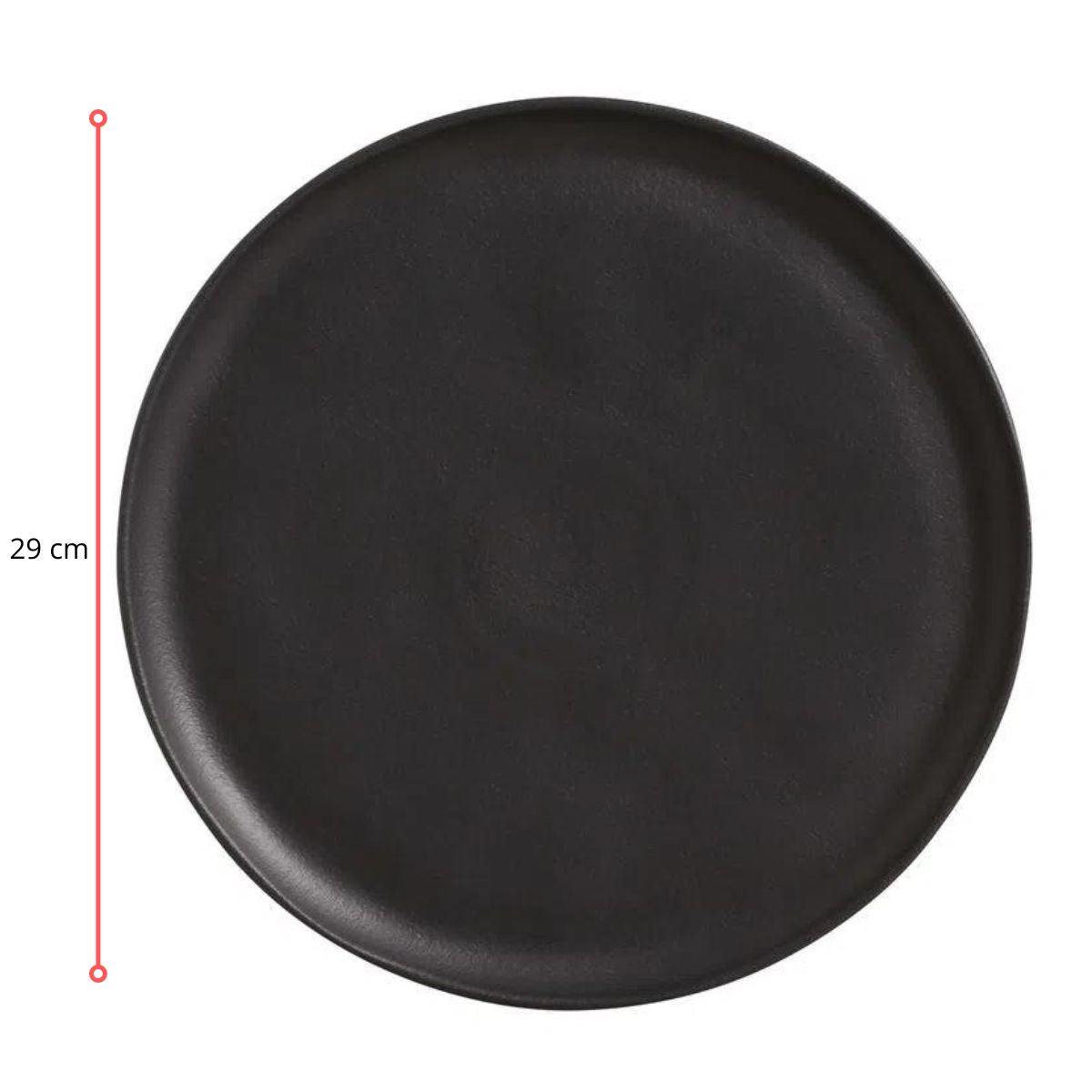 128282 - PRATO RASO BIO PRETO MATTE Ø 29 CM - CX 6 PCS