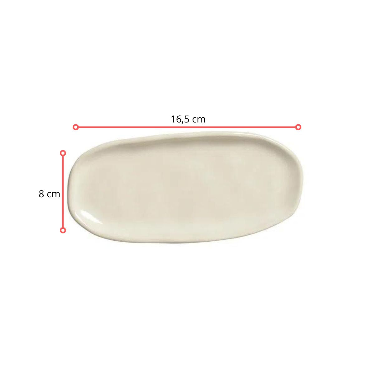 128368 - TRAVESSA OVAL RASA MINI ORGÂNICO CLAY 16,5X8 - CX 6 PCS