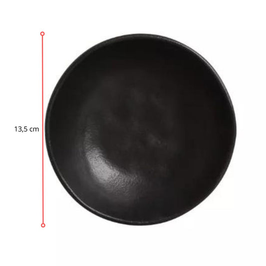 128472 - CUMBUCA COUP STONEWARE PRETO MATTE 13,5 CM - CX 6 PCS