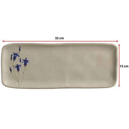 TRAVESSA RETANGULAR MEDIO ORGÂNICO CAMPESTRE - 33 x 13 CM