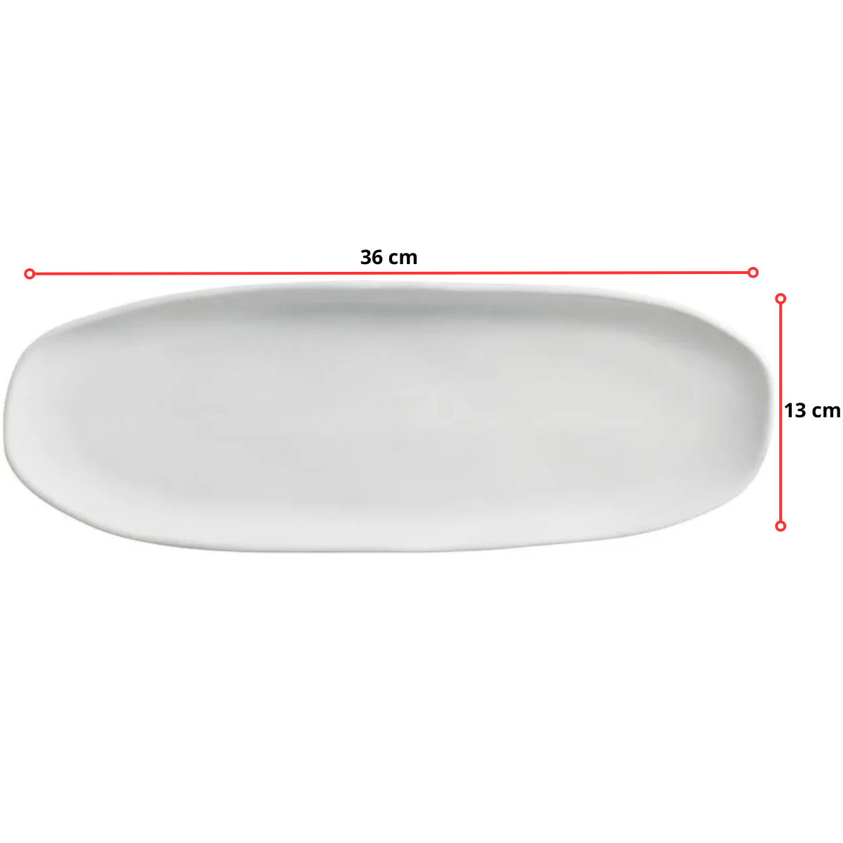 TRAVESSA OVAL RASA G ORGÂNICO NEW WHITE - 36 x 13 CM