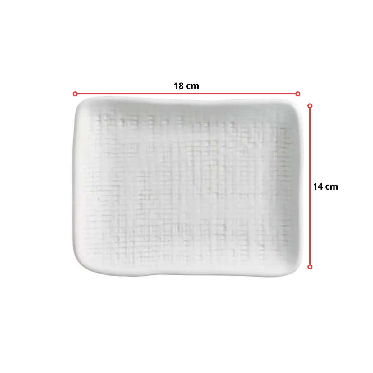 TRAVESSA RETANGULAR P JUTA NEW WHITE - 18 x 14 CM