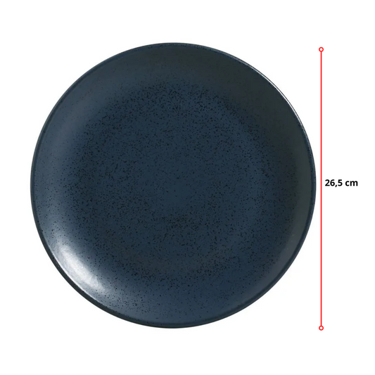 PRATO RASO COUP STONEWARE HOTELARIA NIGHT BLUE - 26,5 CM