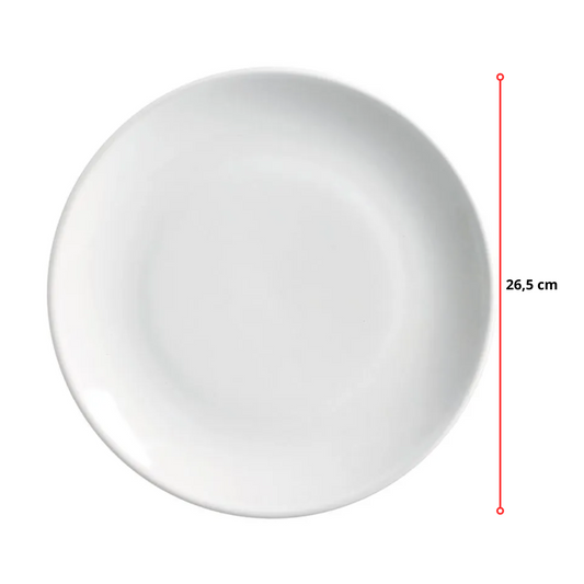 PRATO RASO COUP STONEWARE HOTELARIA NEW WHITE - 26,5 CM