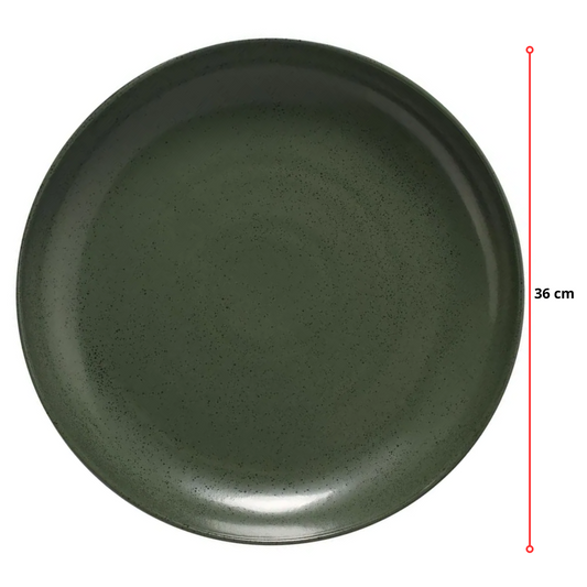 TRAVESSA REDONDA GRANDE ORGÂNICO STONEWARE GREENERY - 36 CM