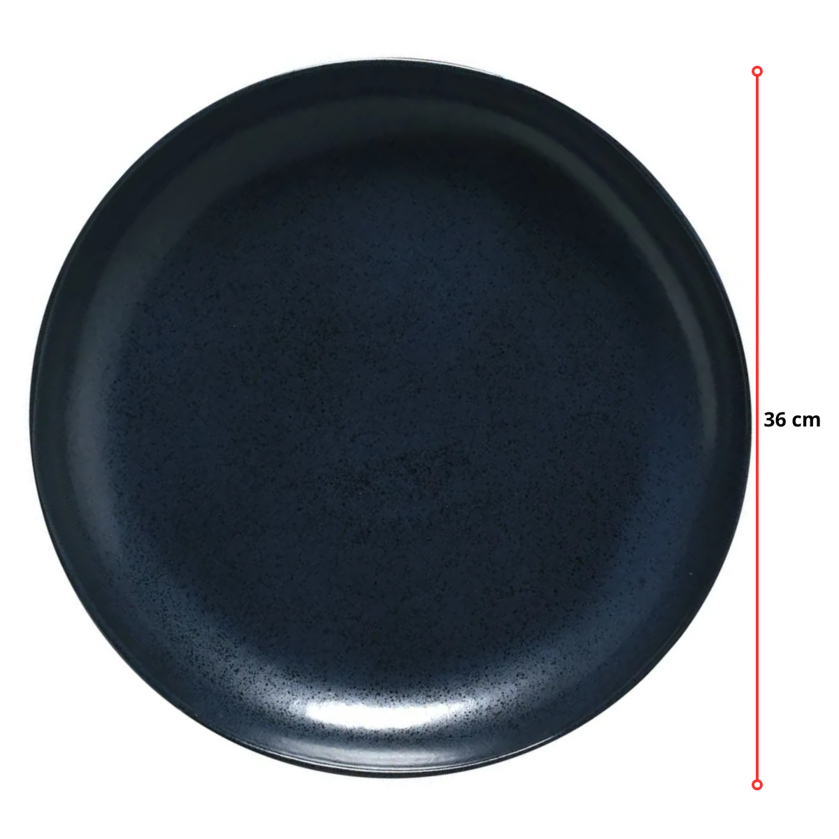 TRAVESSA REDONDA GRANDE ORGÂNICO STONEWARE NIGHT BLUE - 36 CM