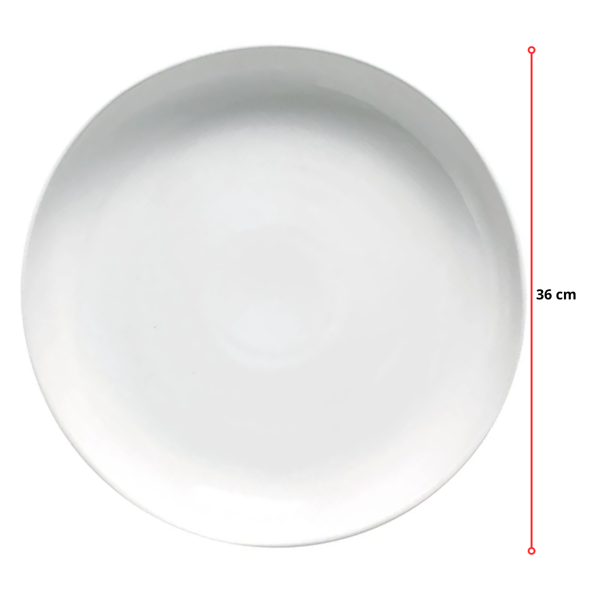 TRAVESSA REDONDA GRANDE ORGÂNICO STONEWARE NEW WHITE - 36 CM