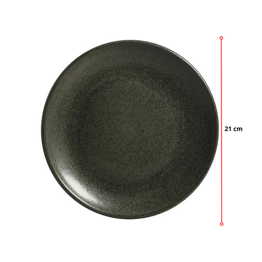 PRATO SOBREMESA COUP STONEWARE HOTELARIA GREENERY - 21 CM