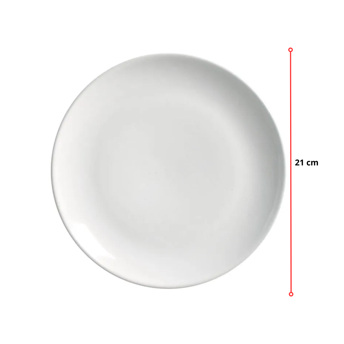 PRATO SOBREMESA COUP STONEWARE HOTELARIA NEW WHITE - 21 CM