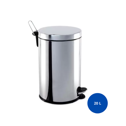 LIXEIRA INOX C / PEDAL E BALDE - 20 L