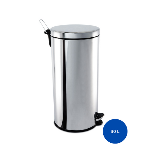 LIXEIRA INOX C / PEDAL E BALDE - 30 L