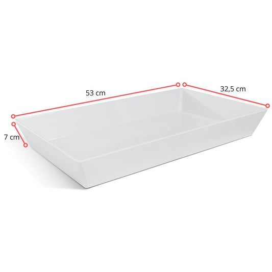 128233 - TRAVESSA RETANGULAR GASTRO DP GN1/1 BC 53 X 32,5 X 7 CM (DF) - UNID