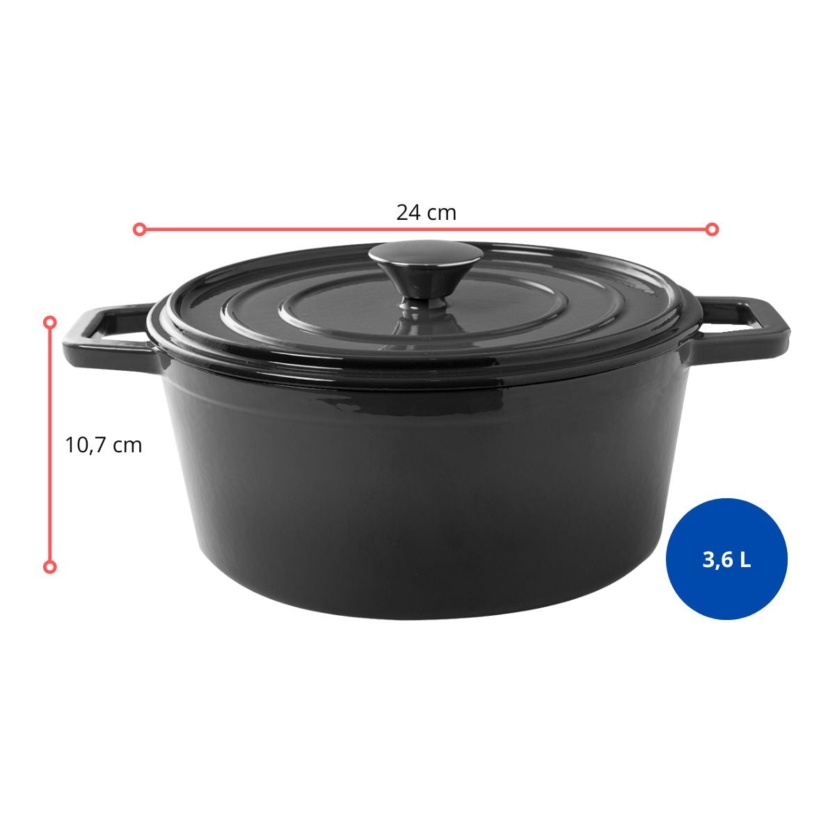 CAÇAROLA Ø 24 X 10,7 CM 3,6L SAUTÉ CNZ (DF) - UNID