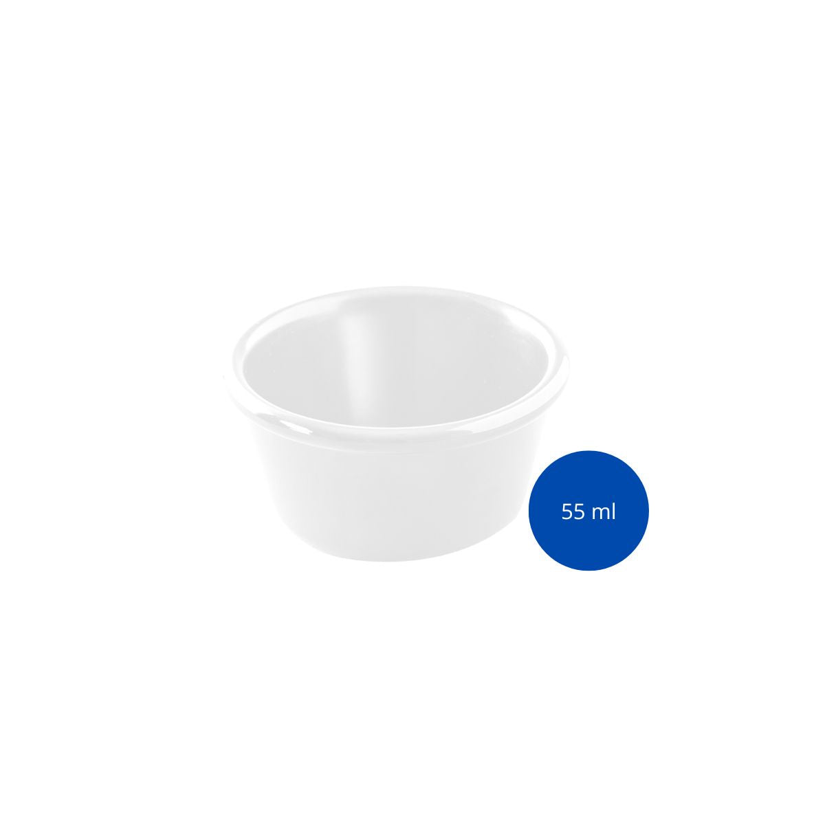 128564 - RAMEKIN LISO COUVERT BC Ø 6 X 3,8 CM / 55ML - UNID