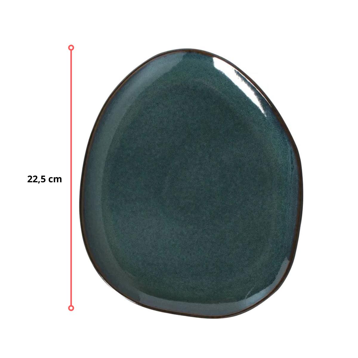 PRATO SOBREMESA OVAL ORGÂNICO OCEANO - 22,5 x 2,5 CM