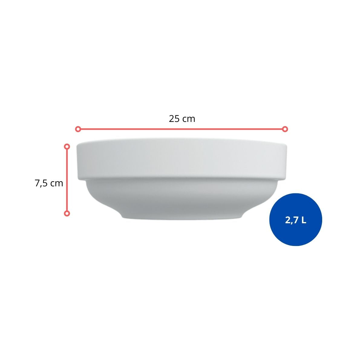 125146 - TIGELA BAIXA GG BUFFET PRO - CX 1 PC