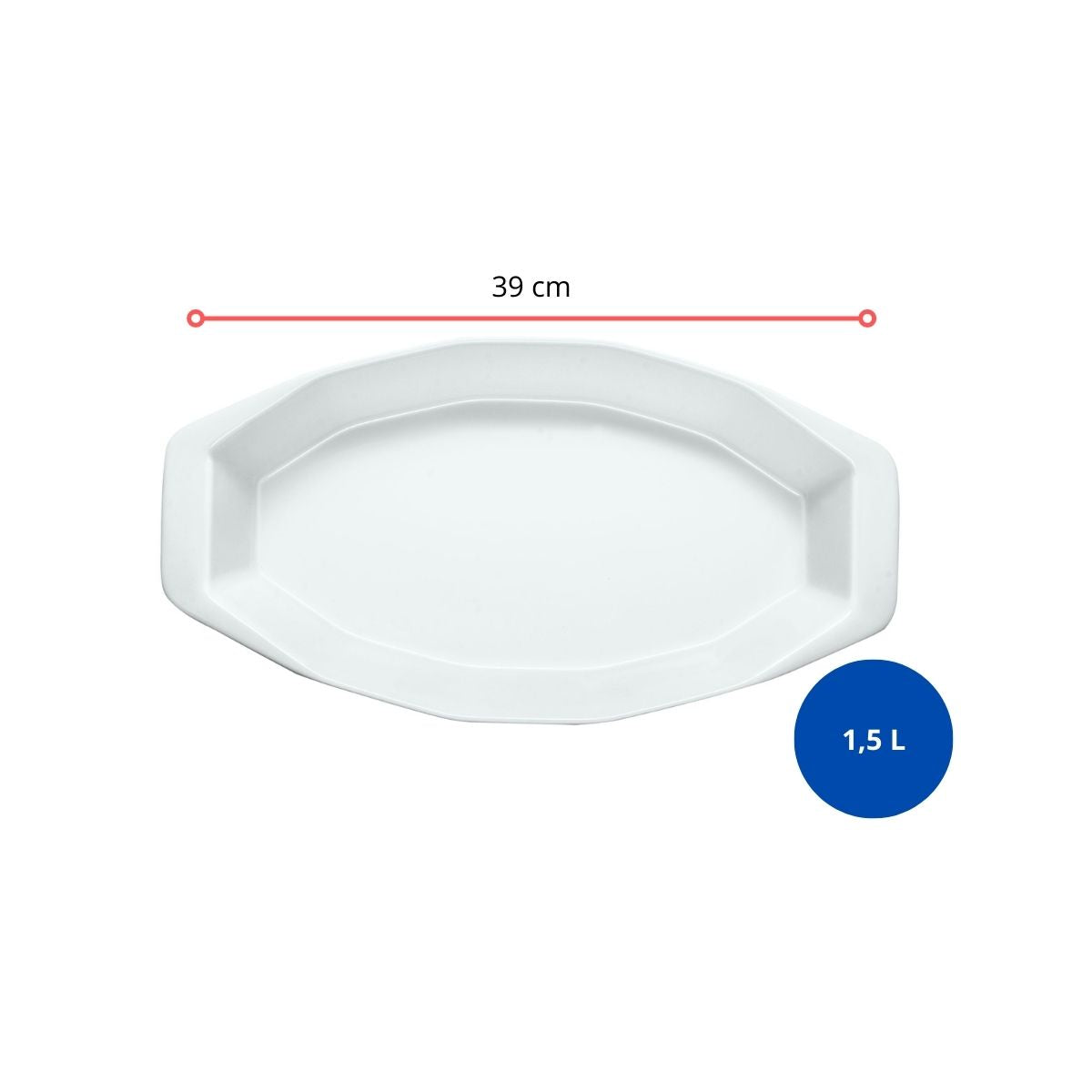 125884 - FORMA REFRATÁRIA LOSANGULAR 1,5 L - CX 6 PCS