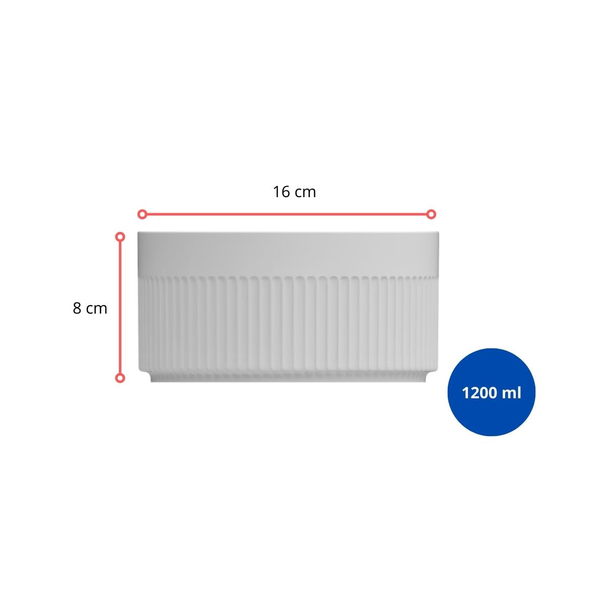 126558 - RAMEKIN CANELADO 1200 ML - CX 4 PCS