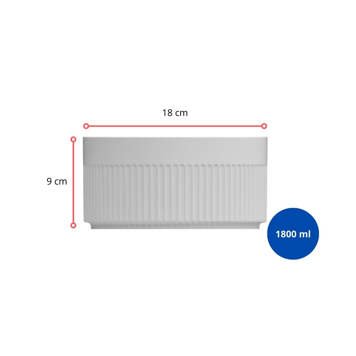 126559 - RAMEKIN CANELADO 1800 ML - CX 4 PCS