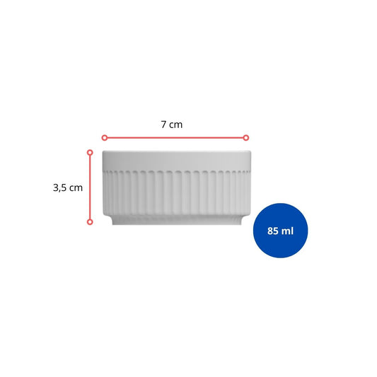 126556 - RAMEKIN CANELADO 85 ML - CX 24 PCS