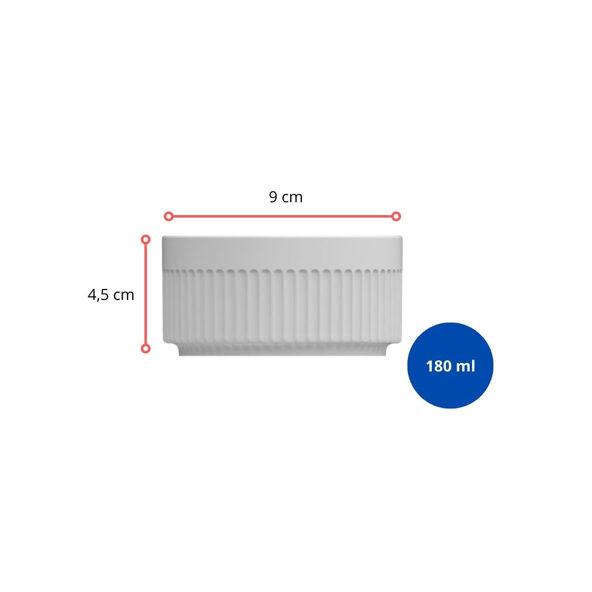 126554 - RAMEKIN CANELADO 180 ML - CX 24 PCS