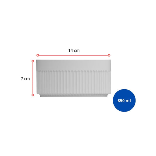 126557 - RAMEKIN CANELADO 850 ML - CX 4 PCS