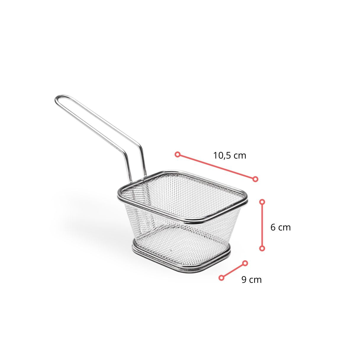 127088 - CESTO PARA FRITURA INOX 10,5X9X6 TOP PRATIC - UNID