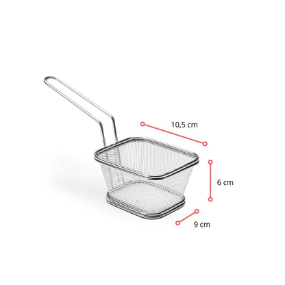 127088 - CESTO PARA FRITURA INOX 10,5X9X6 TOP PRATIC - UNID