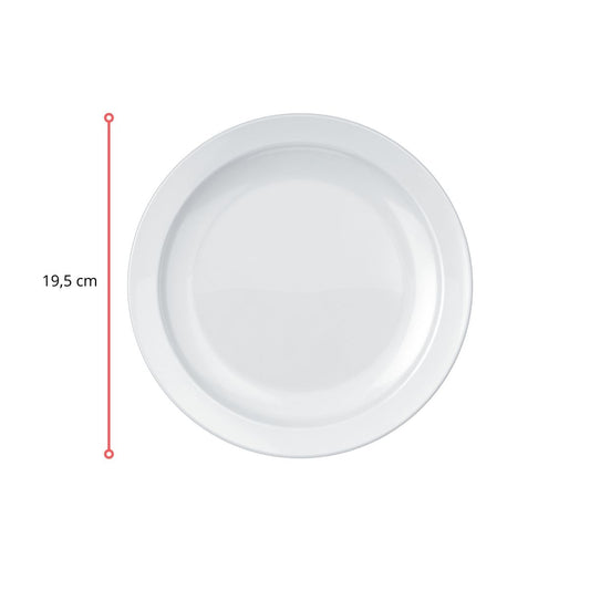 123503 - PRATO OPALINE GOURMET SOBREMESA 19,5 CM - CX 12 PCS