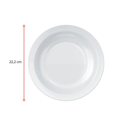 123502 - PRATO OPALINE GOURMET FUNDO 22,2 CM - CX 12 PCS