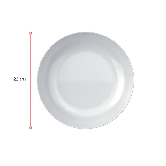 933 - PRATO BLANC FUNDO 22 CM - CX 24 PCS