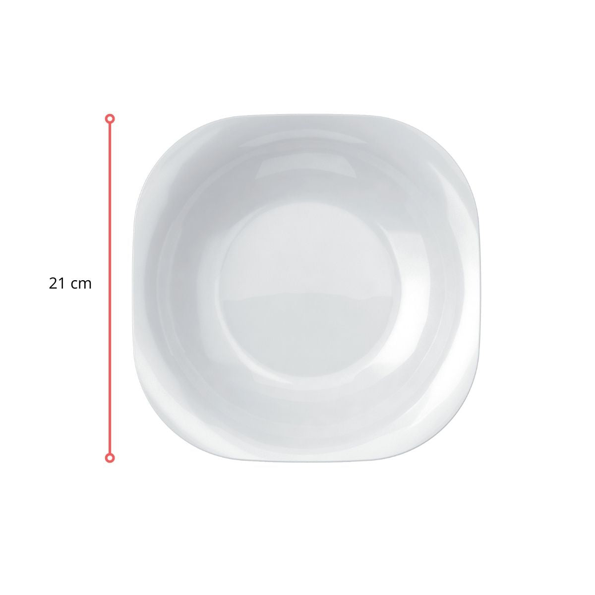 932 - PRATO PLAZA FUNDO 21 CM - CX 24 PCS