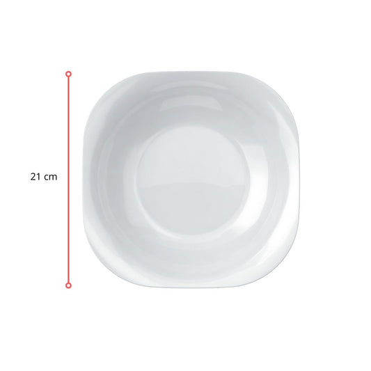 932 - PRATO PLAZA FUNDO 21 CM - CX 24 PCS