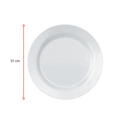 125902 - PRATO RASO MENU 31 CM - CX 12 PCS